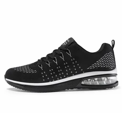 Air sole fancy white sports shoe knitted upper private label sport shoes for men