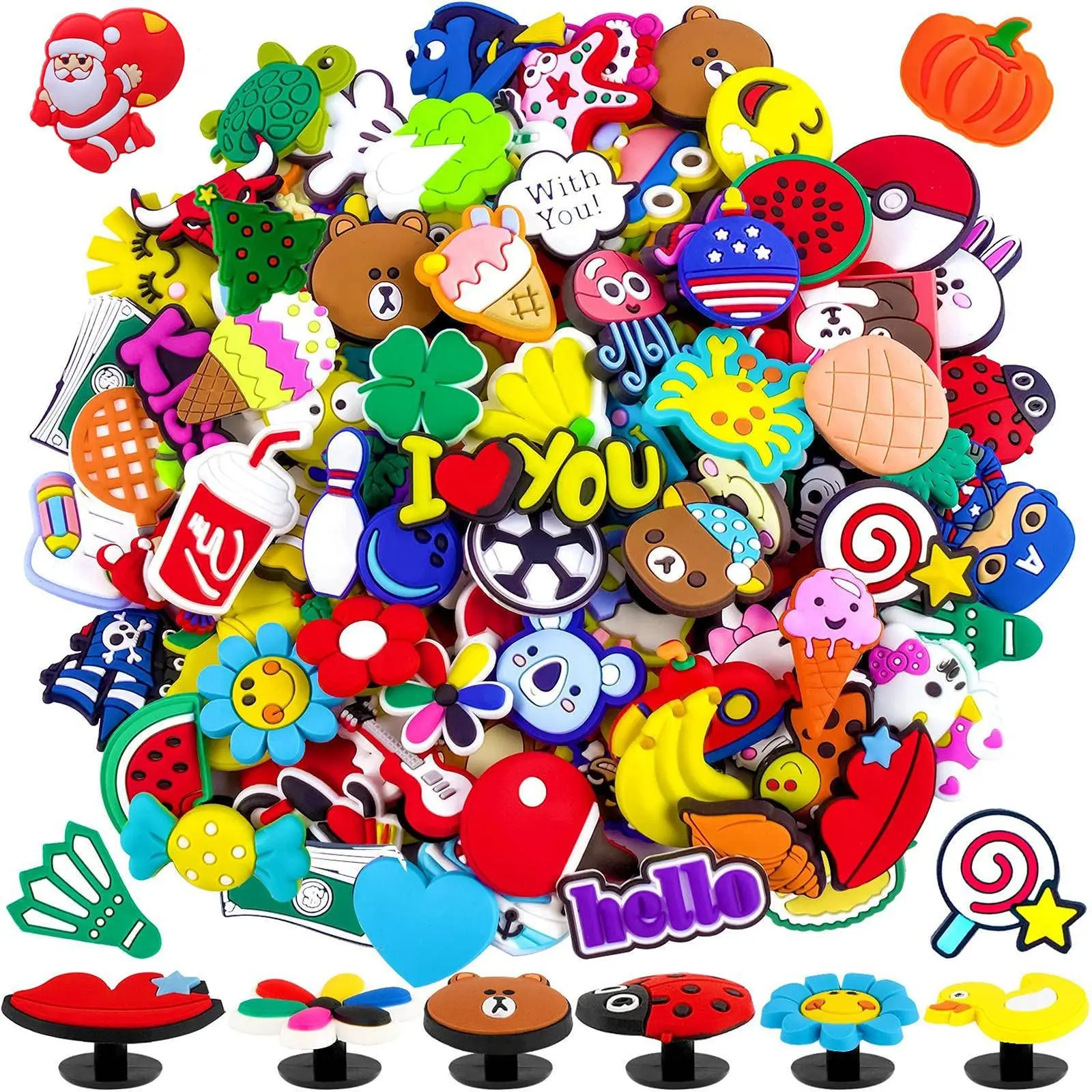 Wholesale Cheap new design soft pvc cartoon style clog charm classic charm for clogs