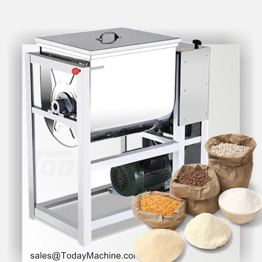 Powder herbs flour spice concrete mixer stand horizontal ribbon mixer machines (1600617231407)