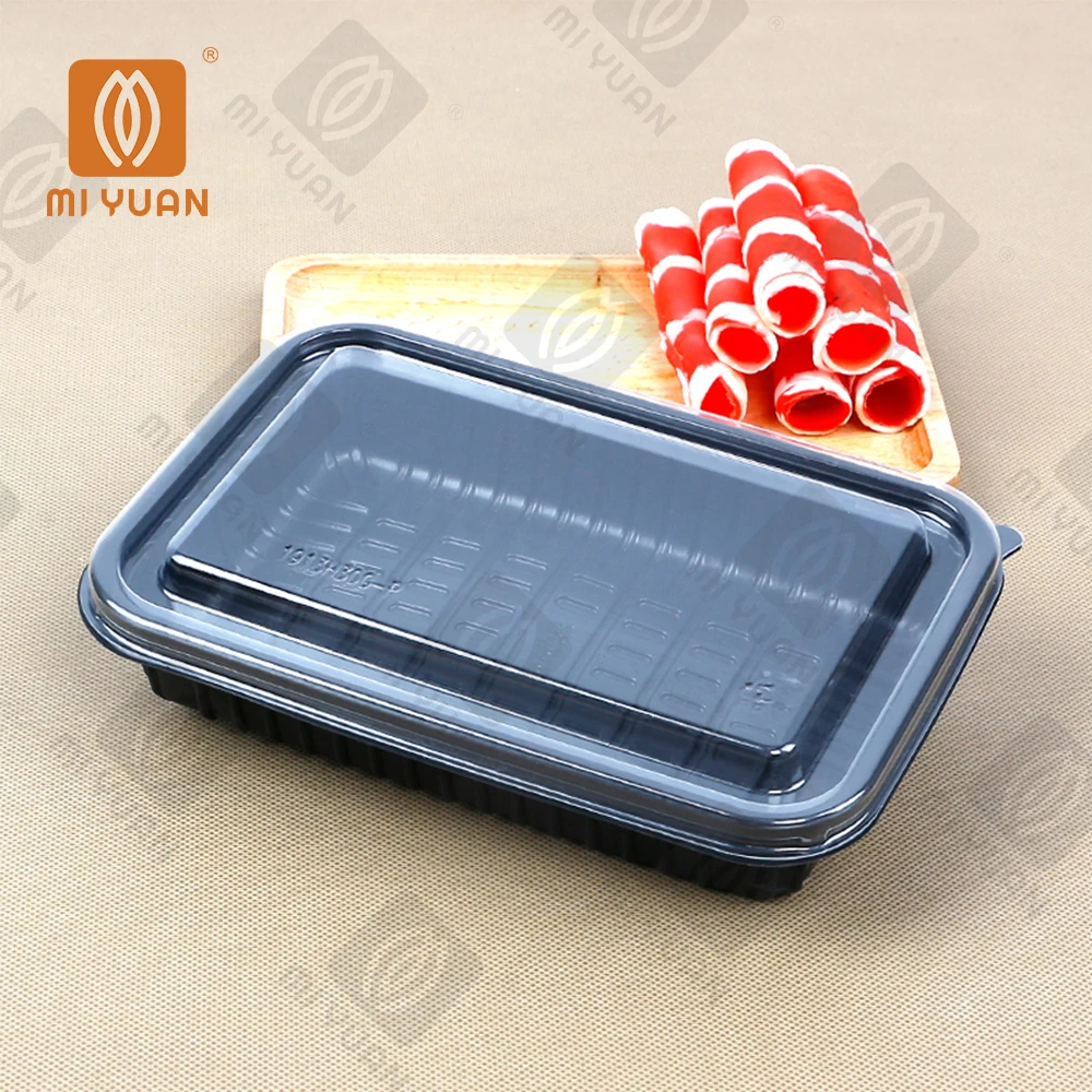 Wholesale Disposable Transparent Plastic Sushi Display Packing Tray Blister Process Made in China