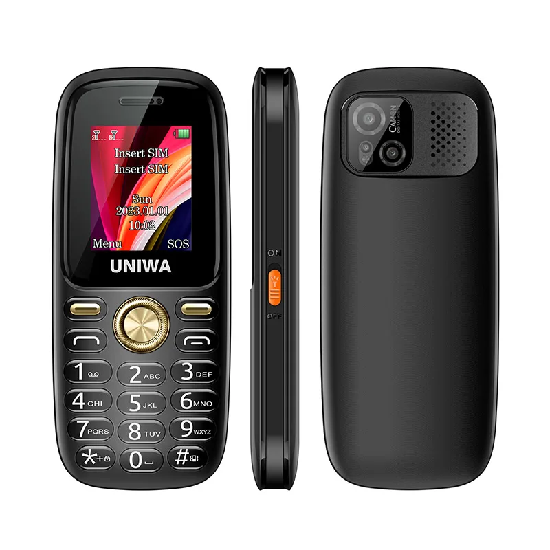 OEM Feature Phone UNIWA U36A 1.77 inch Screen cell phone Dual SIM Fashion Keypad Mobile Phone with Big Battery