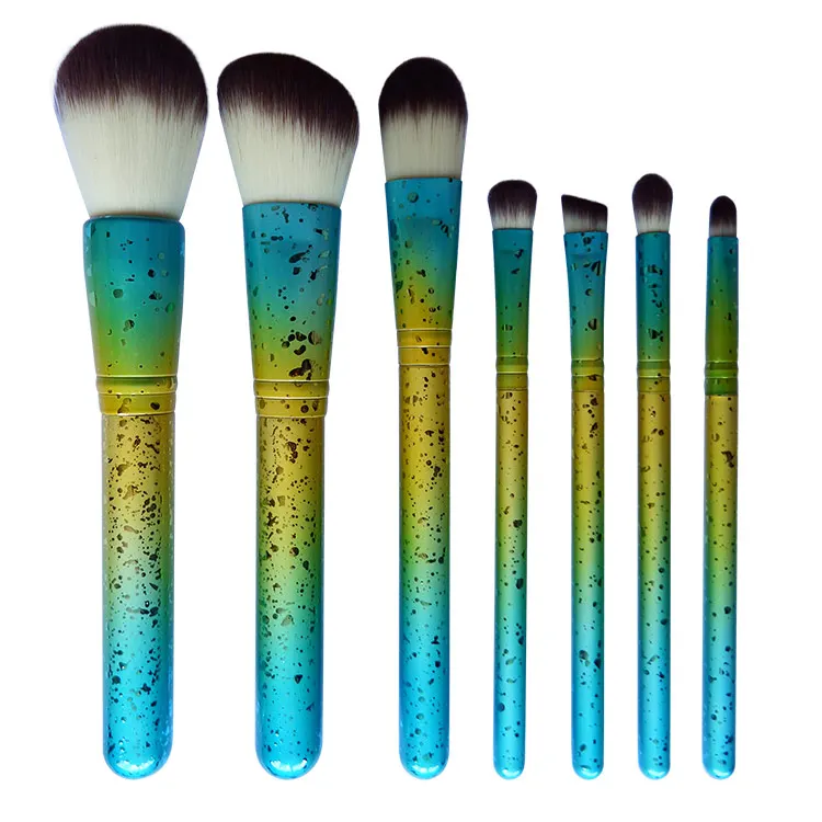 
Fashion Durable Gradient Color Makeup Brush 7 pcs Luxury Colorful Makeup Brushes High Quality Vegan Beauty Tool 