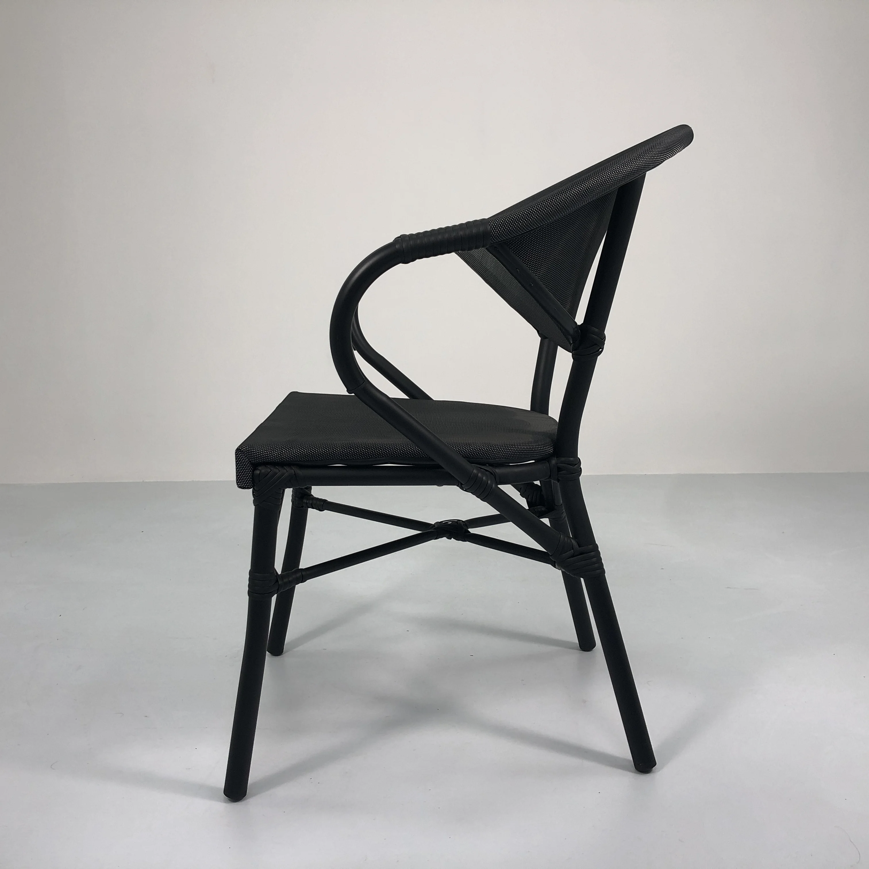 Aoter New style factory direct sale s-tarbucks Aluminium cafe garden chair outdoor bistro furniture