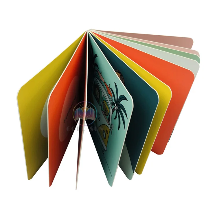 Customized educational board book for kid set hardcover children cardboard coloring book print service