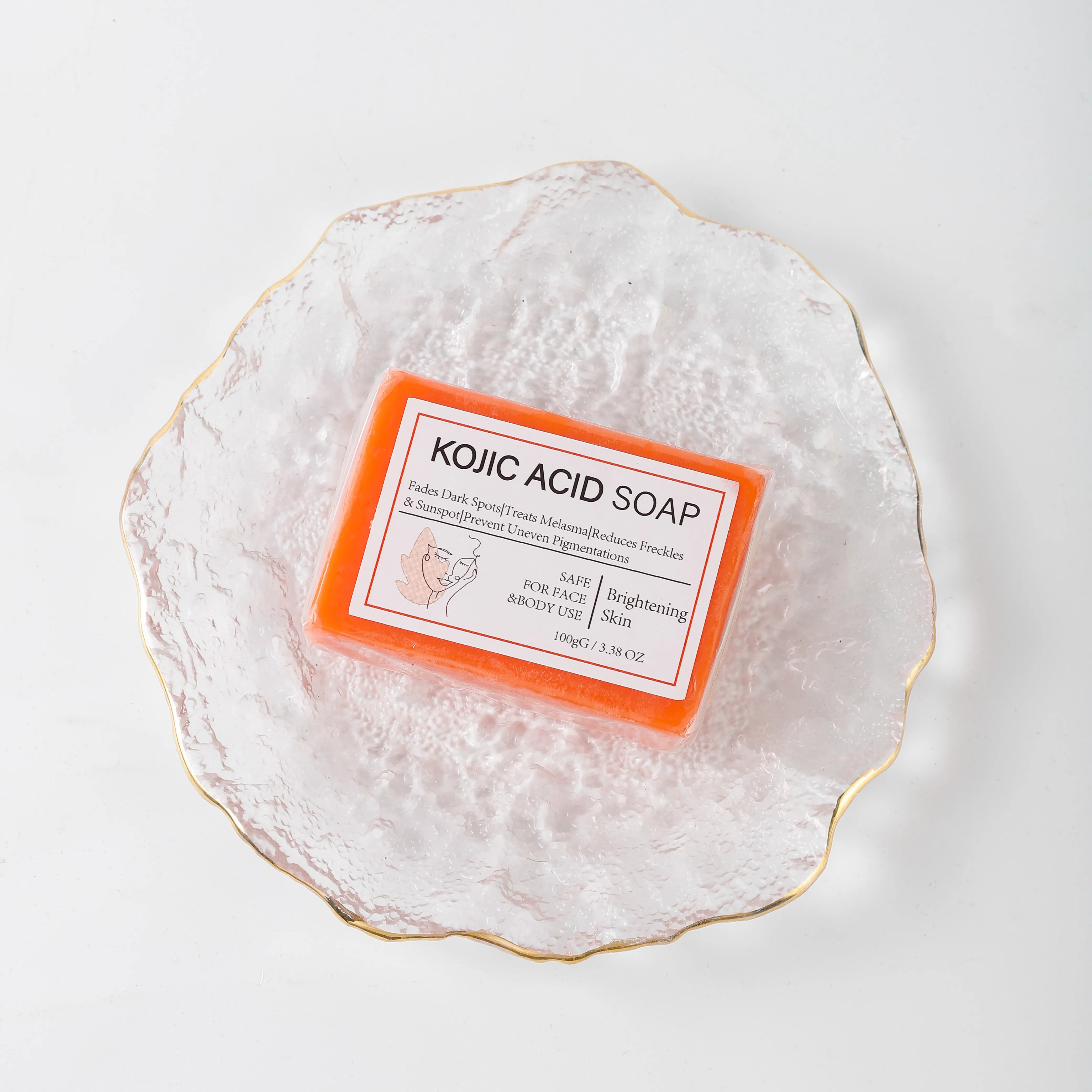 Private Label Whitening Anti Acne Body Natural Organic Handmade Tumerice Herbal Body Soap OEM Customized Logo Turmeric Face Soap