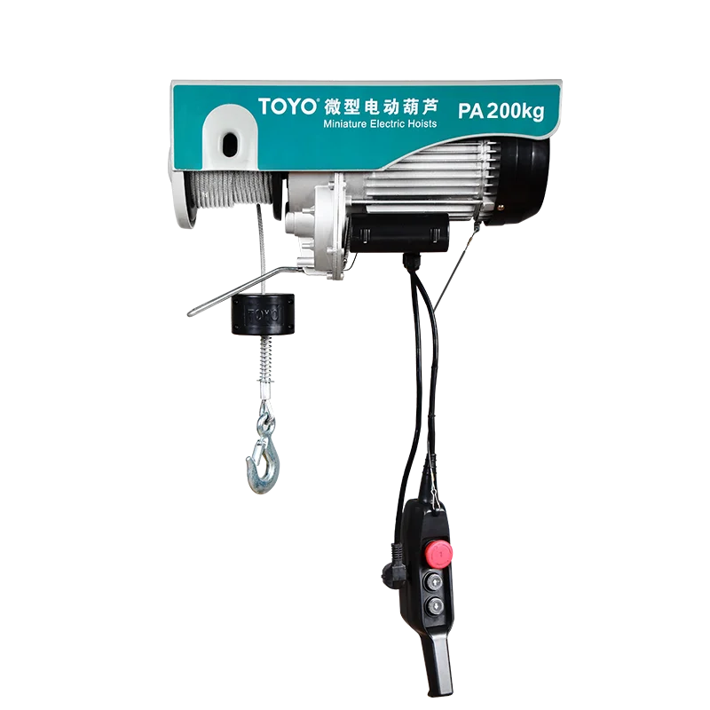 High Quality Italy Cheap Crane Portable Small Wire Rope 110V 220V 100Kg 300Kg 500Kg Mini Electric Hoist