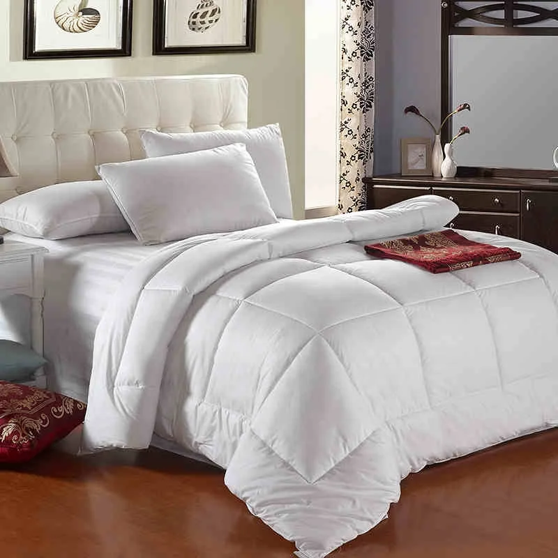 Comforter Bedding Sets Downproof Cotton Fabric Hotel Quilt Hollow Fiber Duvet Infill