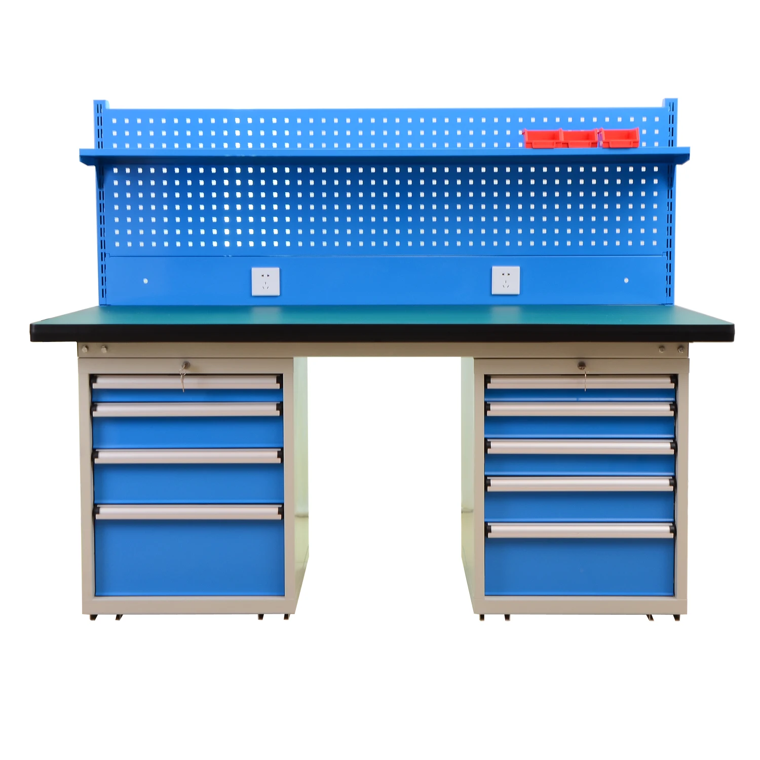 Customized Metal Tool Cabinet Storage Garage Work Bench Workshop Table Workbench Blue
