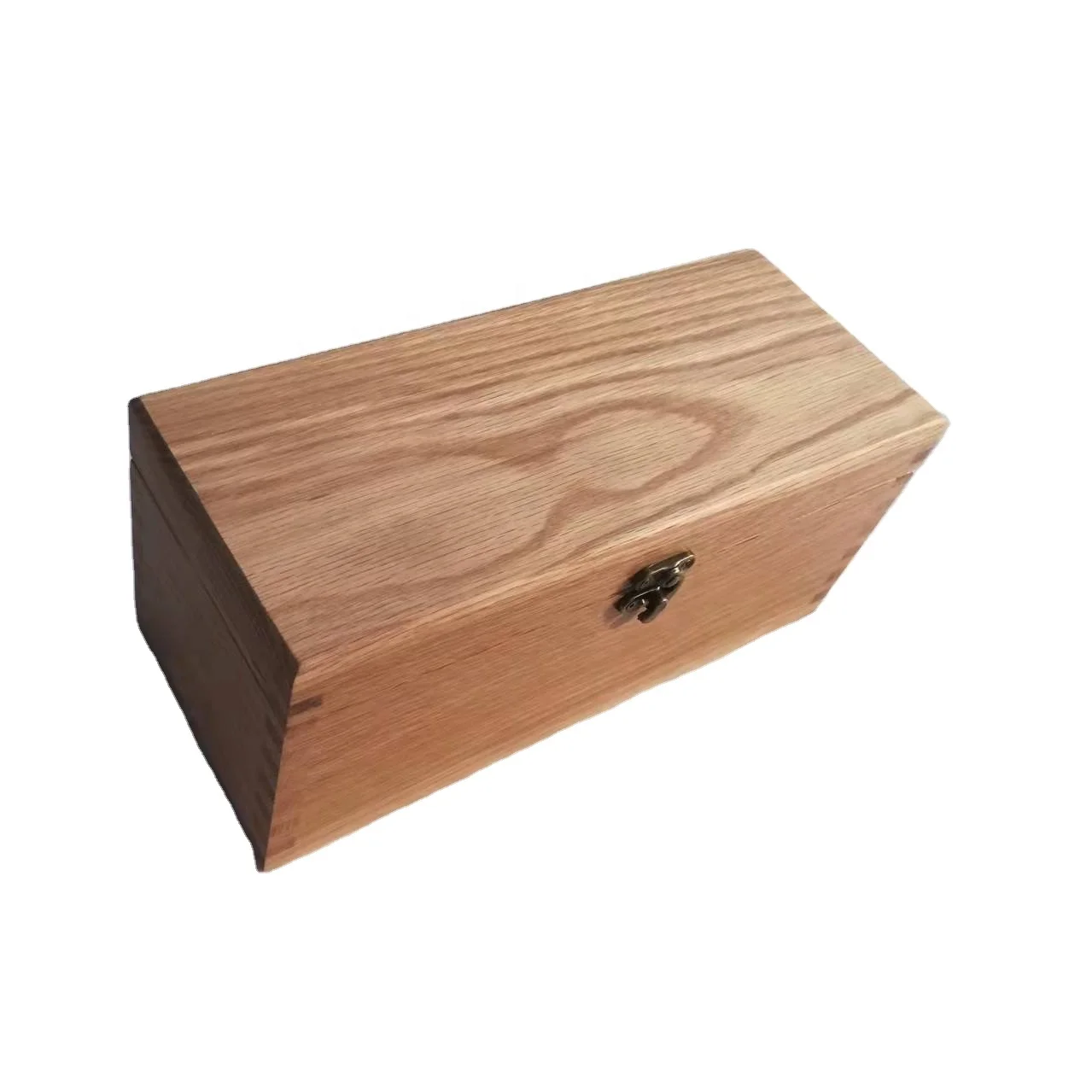 wooden red wine packaging wood double wholesale gift box  for 1 glass bottle with stamped lacquer finish sliding clear lid