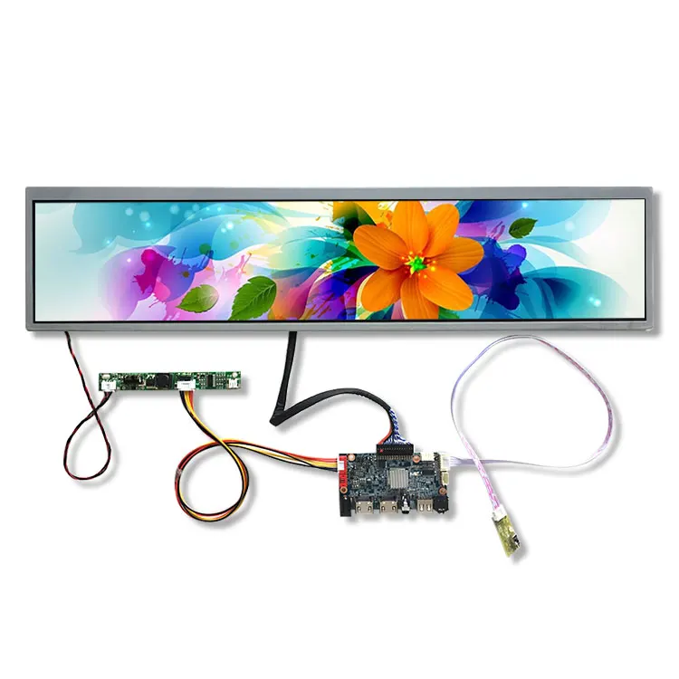 24 дюйма растягивается Бар ЖК 1920*360 для дома и улицы Digital Signage реклама дисплей экран ультра