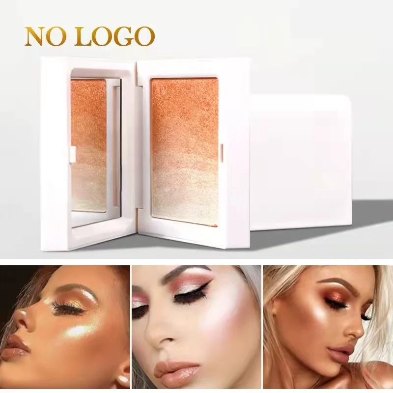 Cross-border special for no logo low MOQ blush highlight all-in-one tray portable gradient blush spot factory direct sales