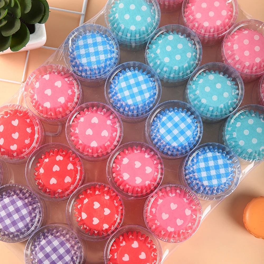 Cake cup liners pure  solid color  in PVC tube factory price