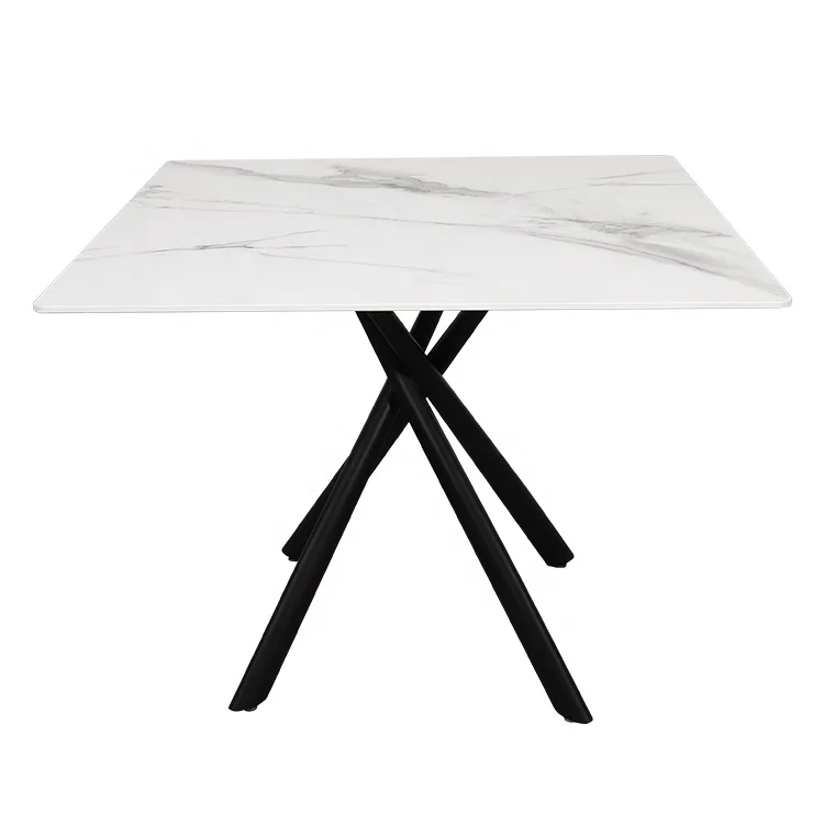 Fashional Designed Dining Room Furniture Modern Luxury Small Ceramic Tile Top Dining Table Nordic