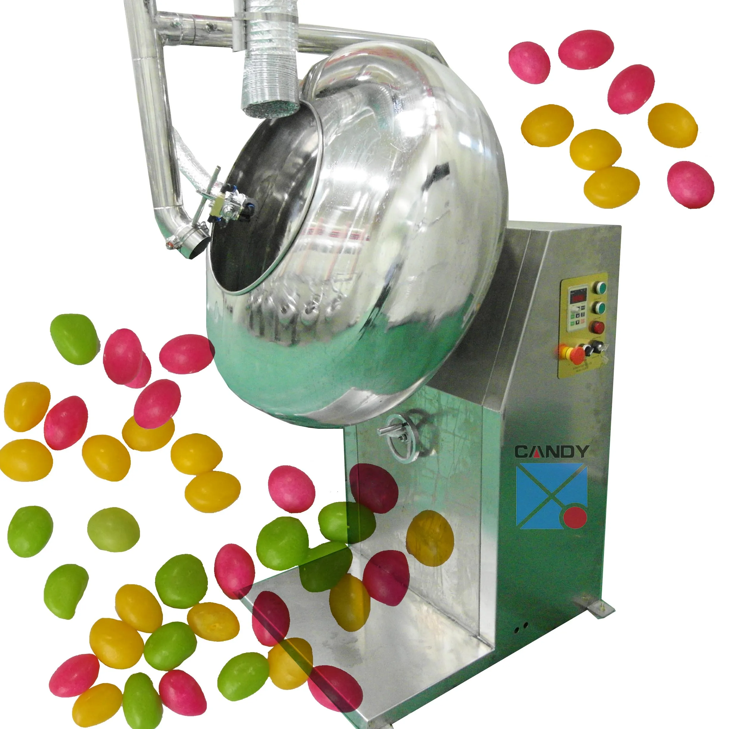 Gummy candy bubble gum sugar coating pan oil coating machine jelly beans candy polishing machine color coater