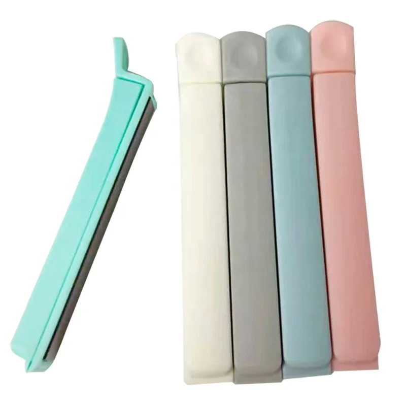 Wholesale Set of five Custom Promotional PP Food Bread Plastic Bag chip Sealing Clips With Magnet