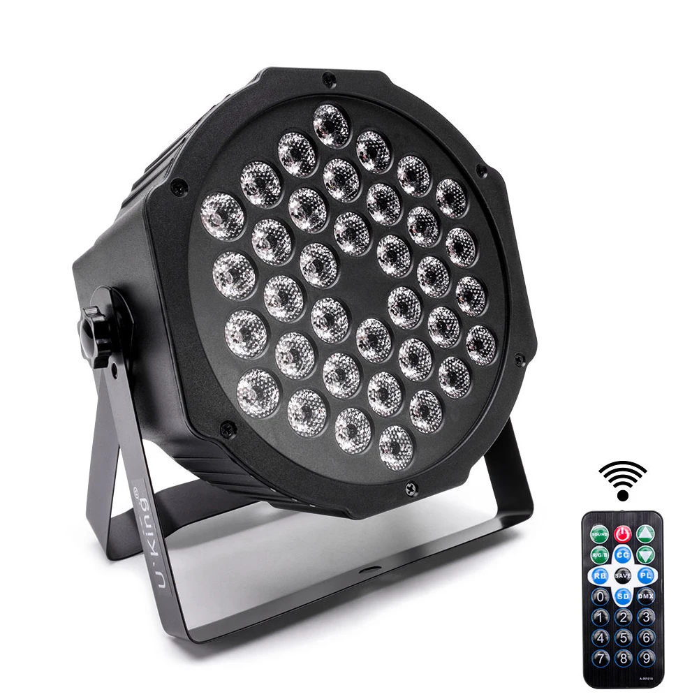 DMX Control Aluminum 36PCS LEDs 72W RGB Sound Activated Club Lights Disco Led Par Lights