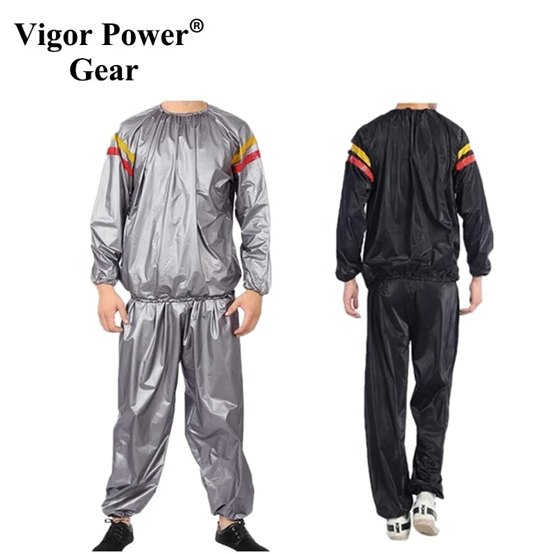 VigorPowerGear оптовая продажа черный костюм для сауны серебристый дешевый из ПВХ прозрачного