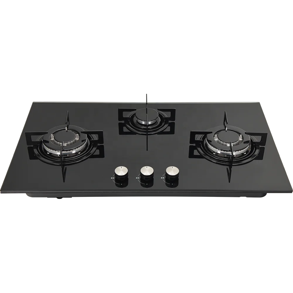 Innovative products in 2022  kitchen 3-burner gas stove glass top stove