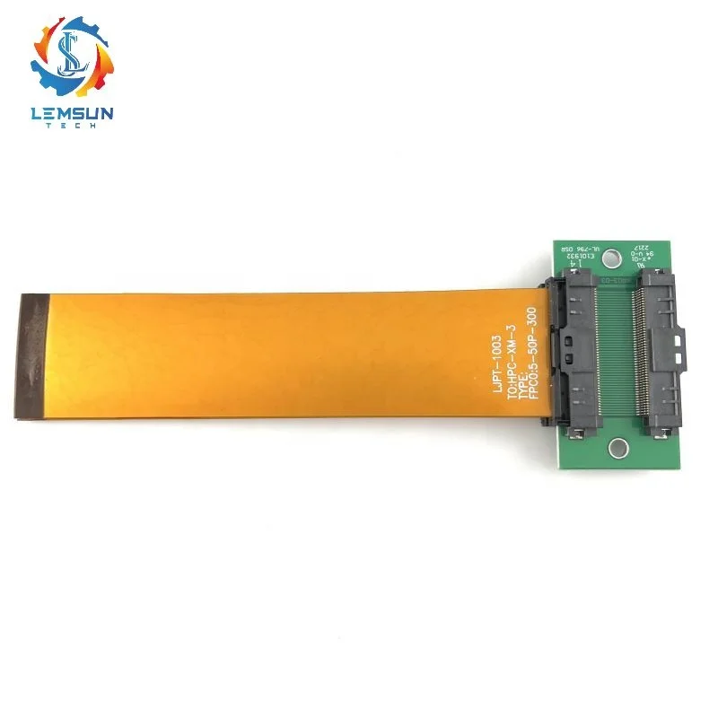 Fast Shipping XAAR ceramic digital printer  xaar  1003 print head yellow connecting line to 1001 card 13cm