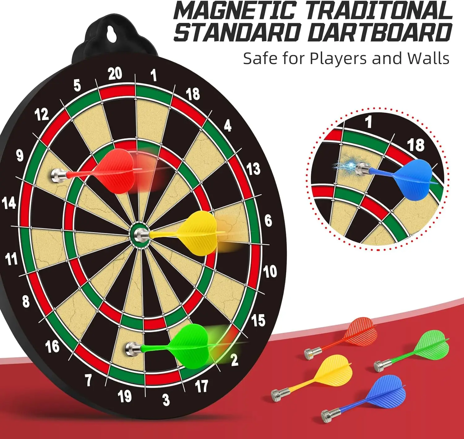 Hot Selling Double-sided Magnetic Dart Board Magnet Target Toy Parent-child Game Safety Dartboard Hanging Wall Dart Board
