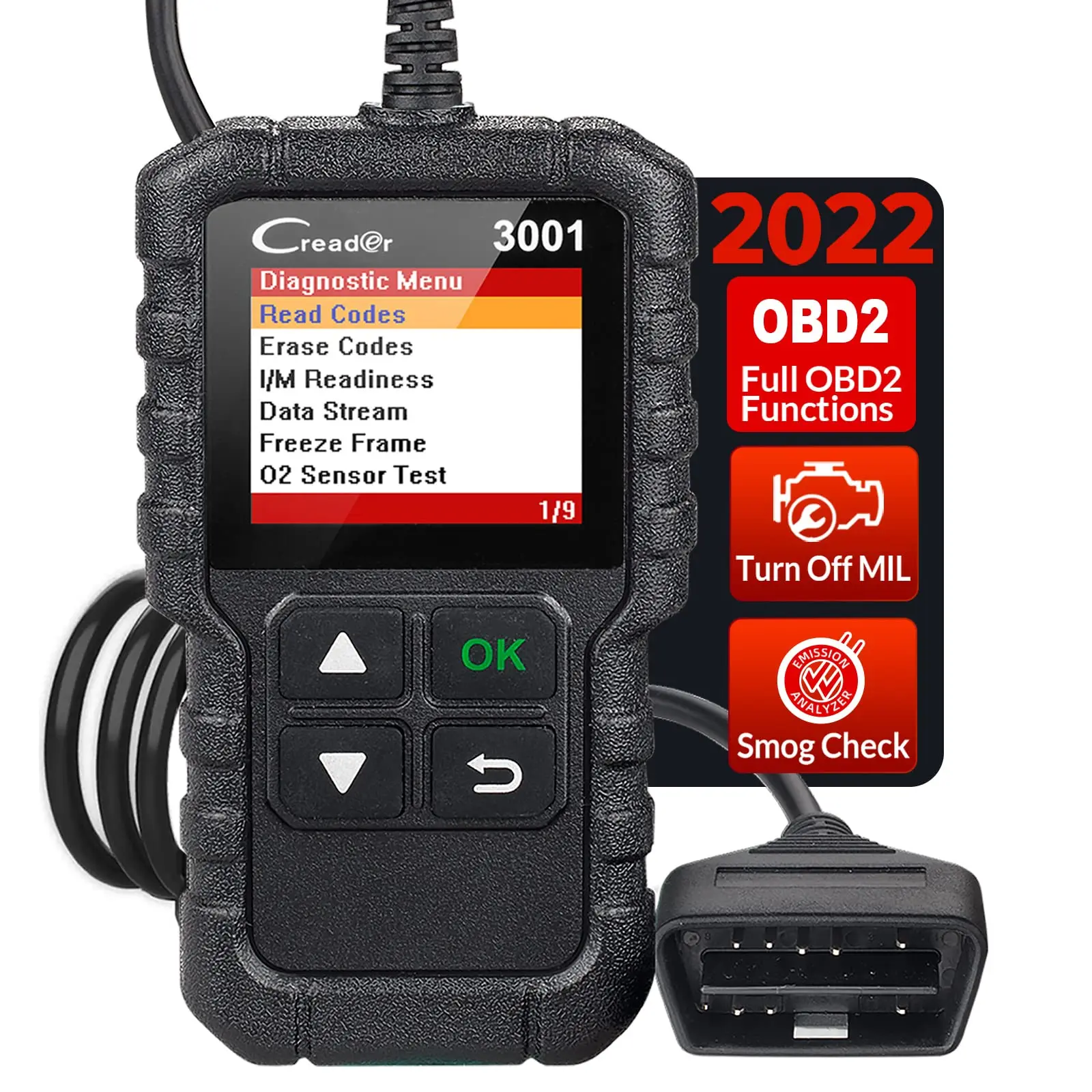 Запуск Creader 3001 Obd2 сканер неисправности двигателя считыватель кода режима 6 может диагностический сканирующий инструмент для всех автомобилей Obdii
