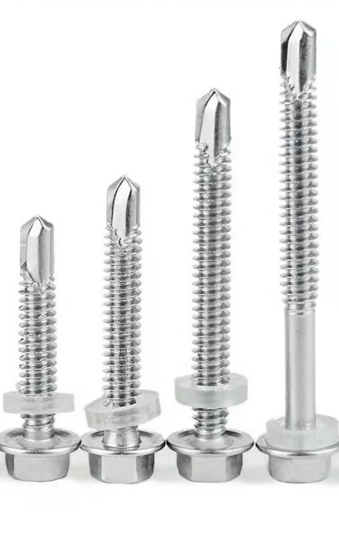 hot sale  hex self drilling roofing screws with washer white zinc plated wood galvanized screws