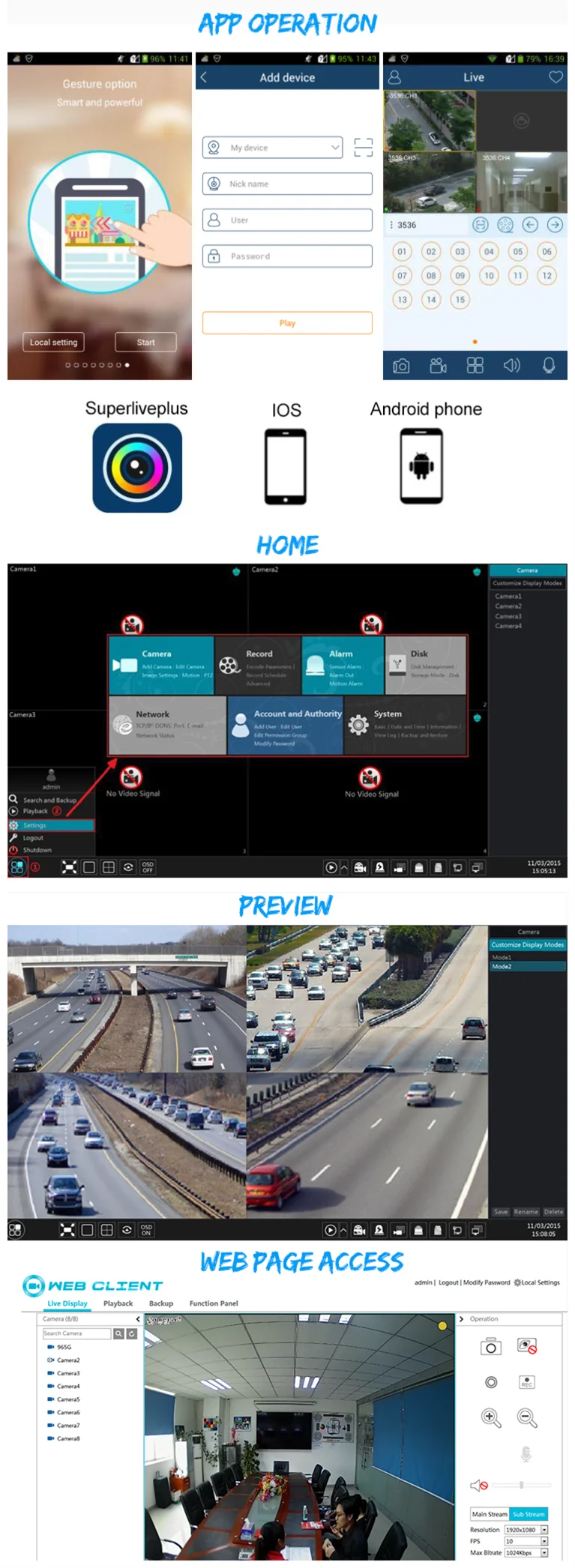 Superlive plus 16CH 4K 8MP/5MP AHD/CVI/TVI/CVBS/IP 5 IN 1 hybrid DVR xvr tvt oem , with 2 SATA HDD slots