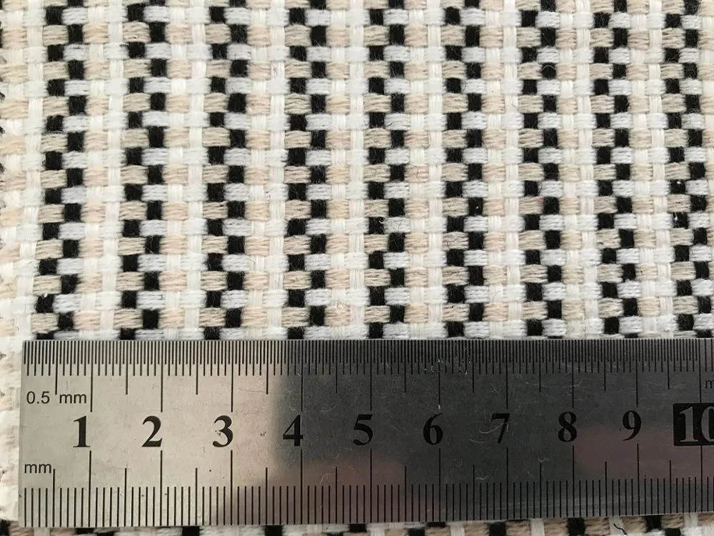 1808 Chinese Cheap Luxurious Texture Color Antistatic 100% Polyester Linen Fabric For Sofa