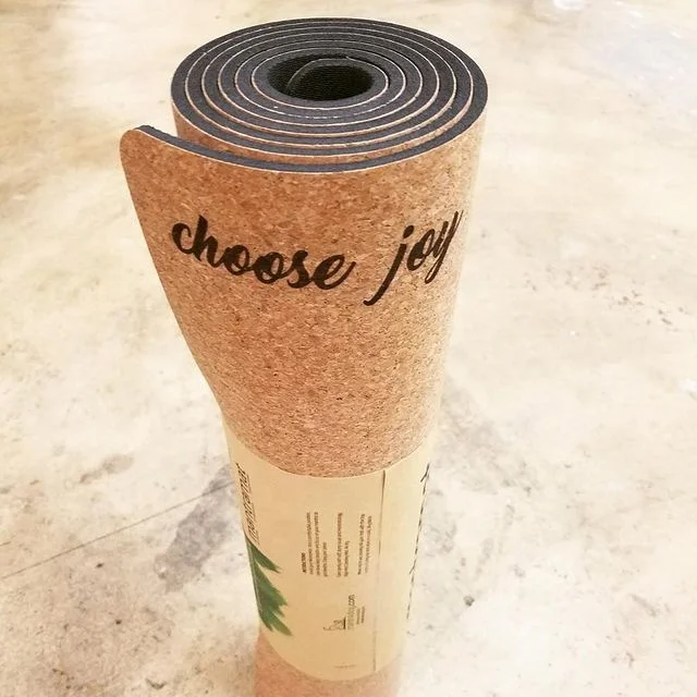 Luxury customized printed eco friendly 100% natural rubber designed pilates mat cork yoga mat