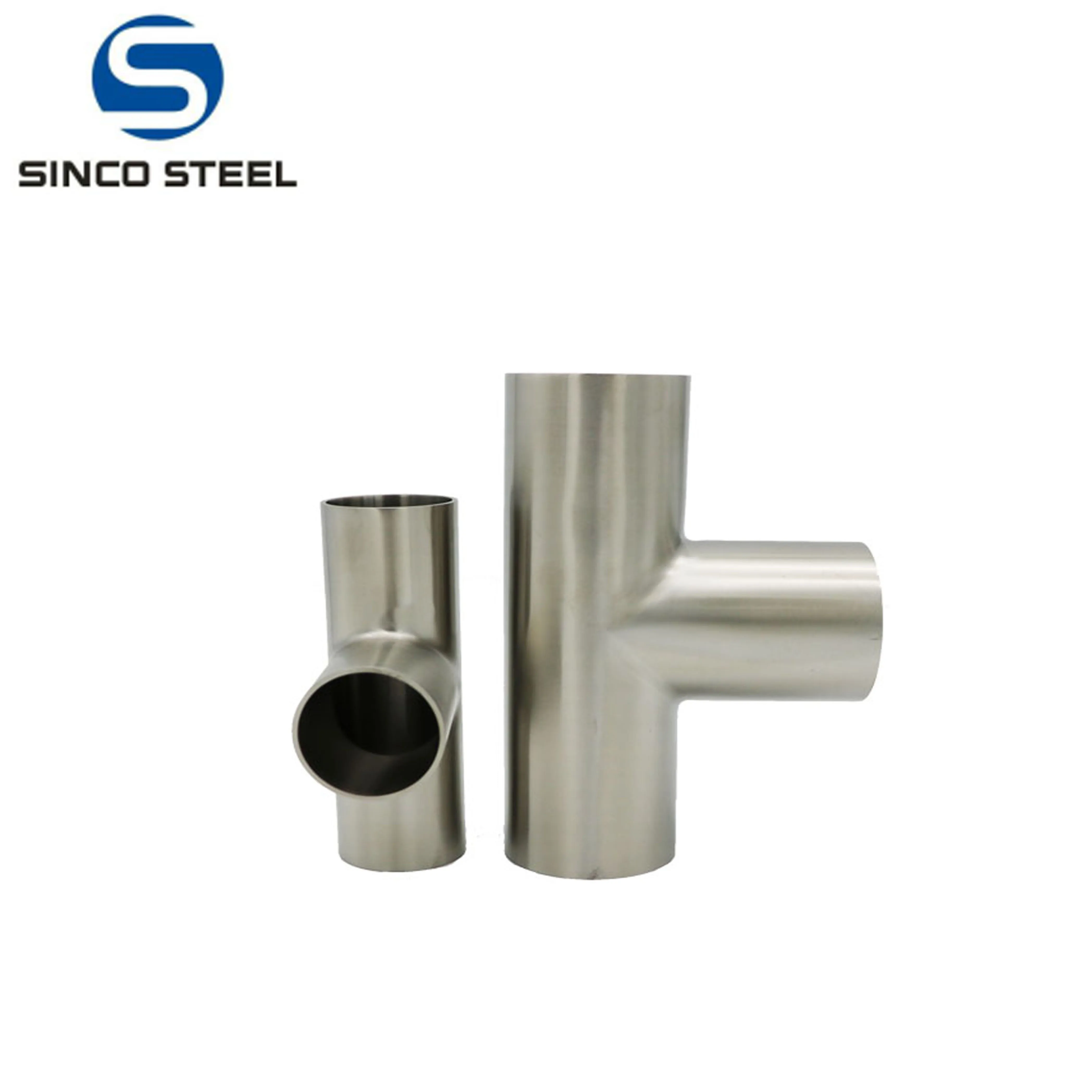 
Sanitary Stainless Steel Butt Weld Pipe Fitting Tee 