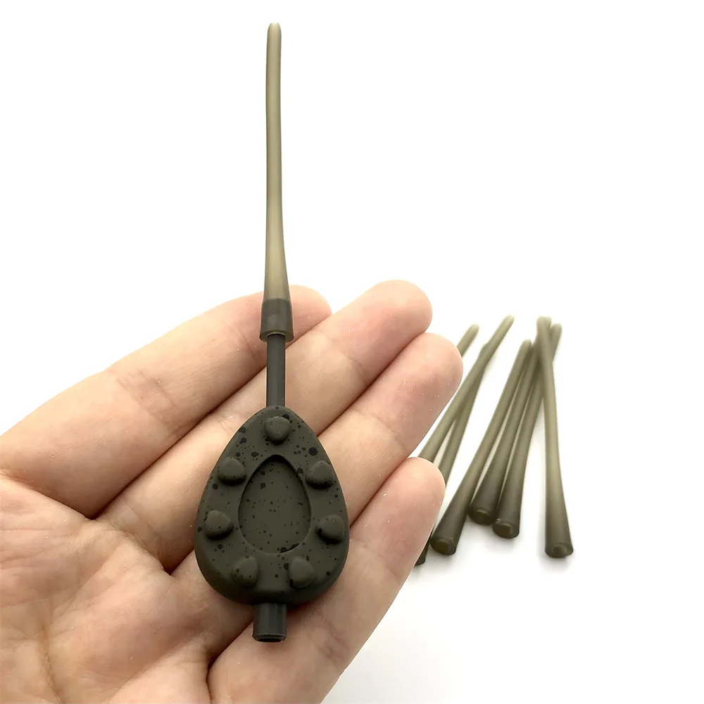 Carp Fishing Accessories PVA Solid Bag Tail Rubber For Lead System Of Rigs In line Leads Set Of PVA bags