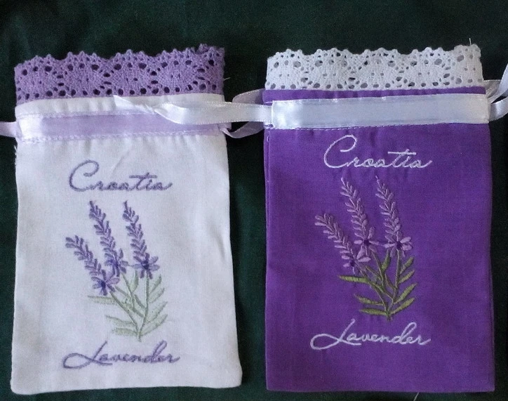 
Safety Valve Drawstring Embroidered Lavender Sachet Bag 