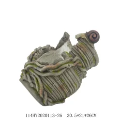 Creative Retro Planter Antique Magnesium Oxide Flower Pot Succulent Pot Garden Decor