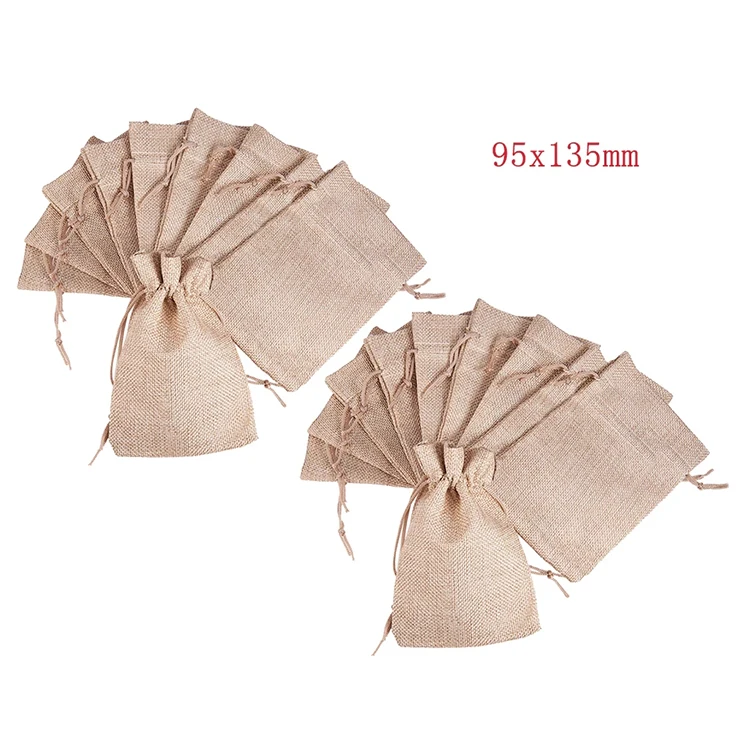Eco friendly high quality jute gift bag burlap drawstring bag