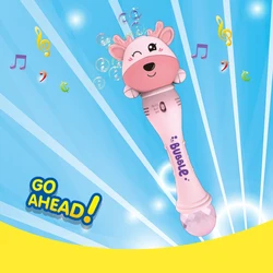 Outdoor summer electric music Light bubble gun toy kids Automatic Blower bubble machine Bubble wand Maker Toys for children