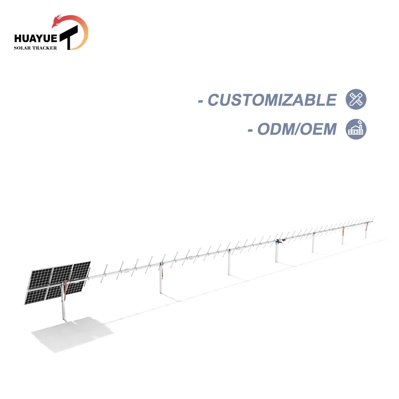 Huayue solar tracker-HYP-1-26PV-156-IR-SD-AC slew drives solar tracking sun tracker 1 axis solar tracker