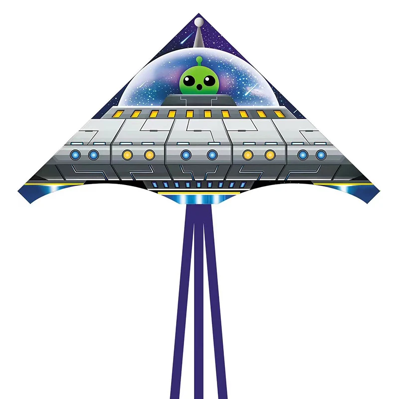 Popular Kids Adults Rocket Delta Kite Easy Flying Animal Design with Fiberglass Frame Diamond Pattern Eagle Kite Fabric Material