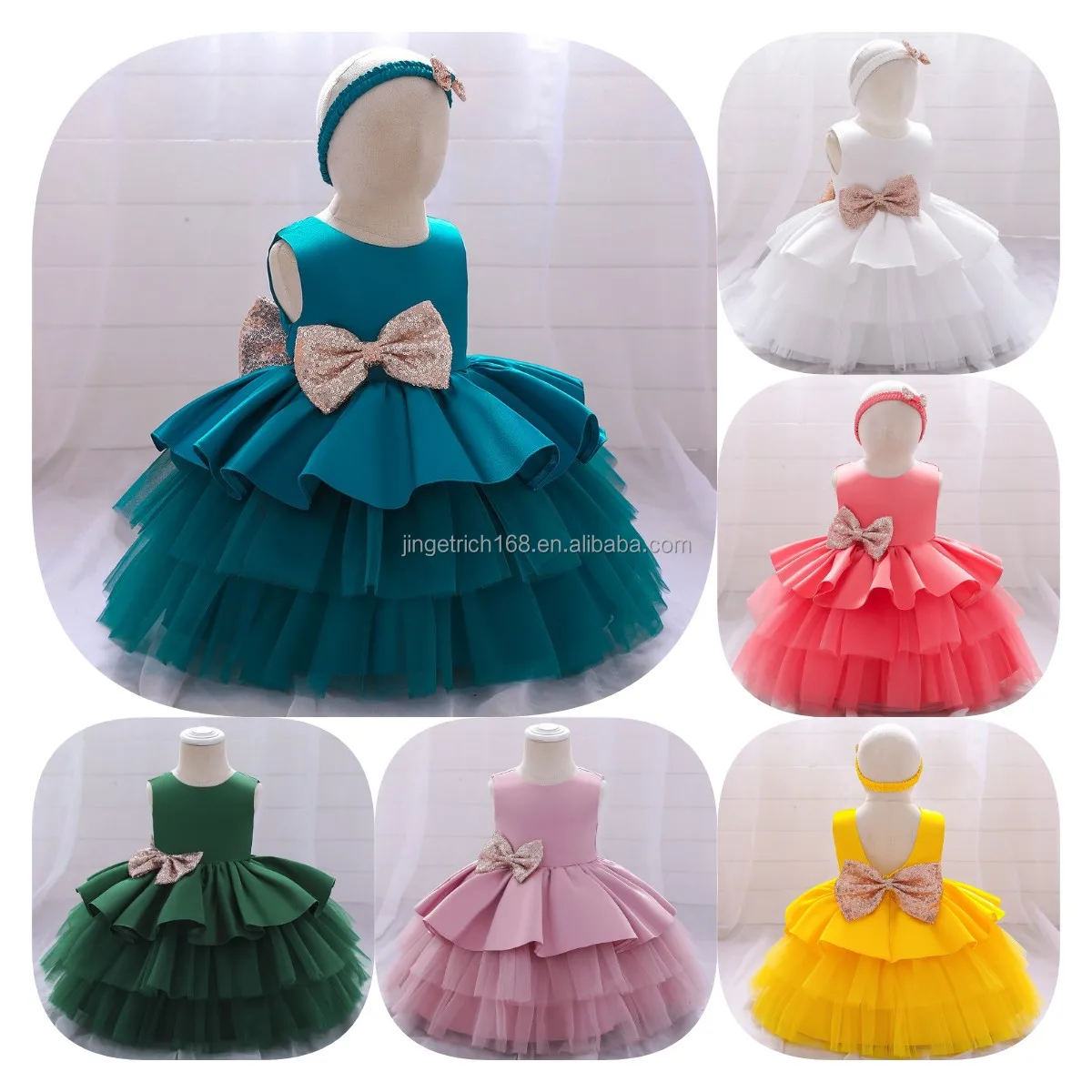 Wholesale hot selling sweet girl clothing for children fluffy tulle printed princess dresses