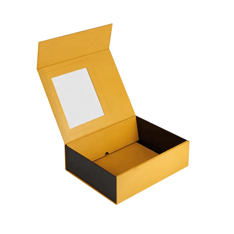 
Customization Garment Clothing Black Matte Rigid Book Shape Magnetic Embossed Gold Foil Gift Folding Box With Insert 