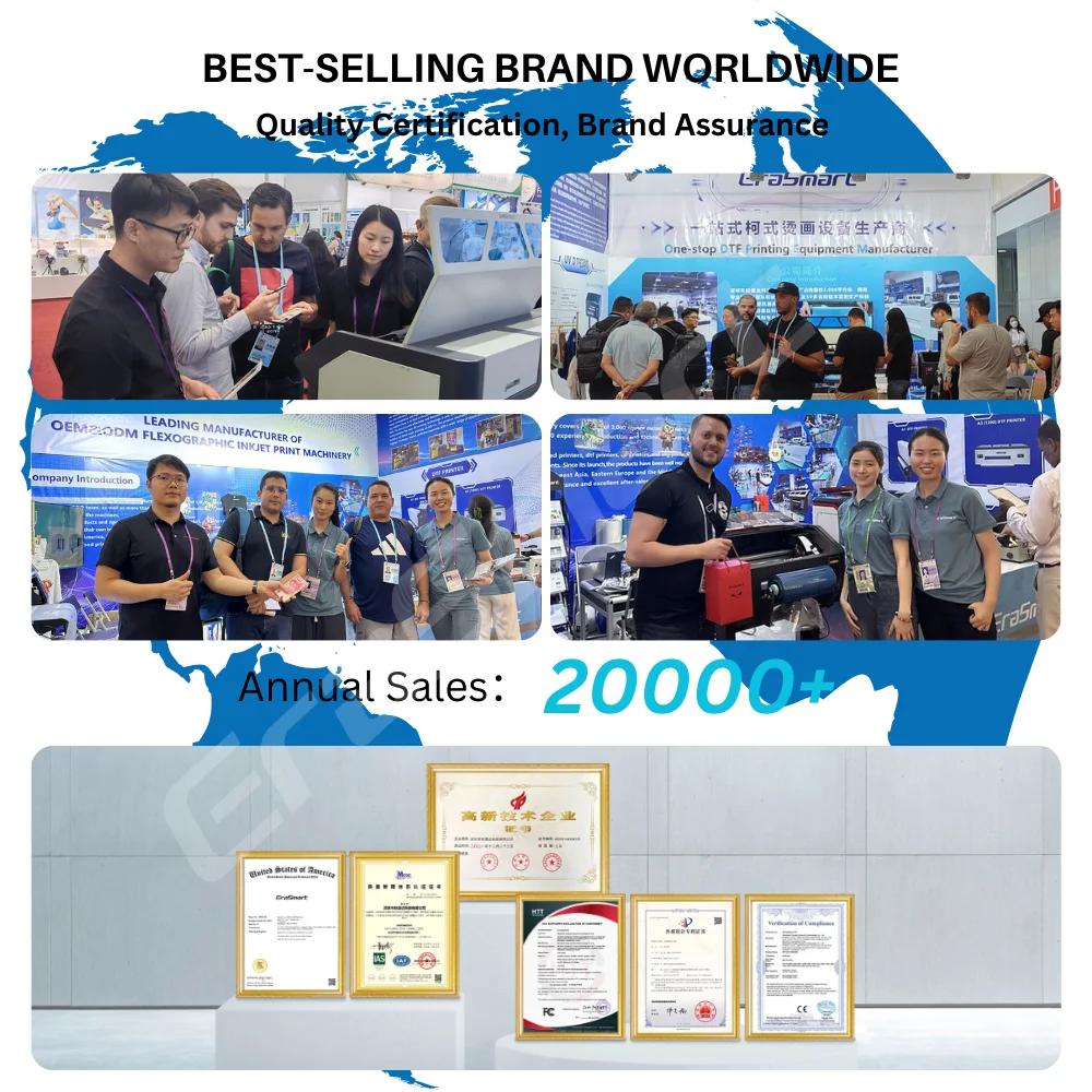 Erasamrt dtf printer printing machine digital t-shirt printing machine printer for clothes A3 40cm i3200 xp600 head DTF printer