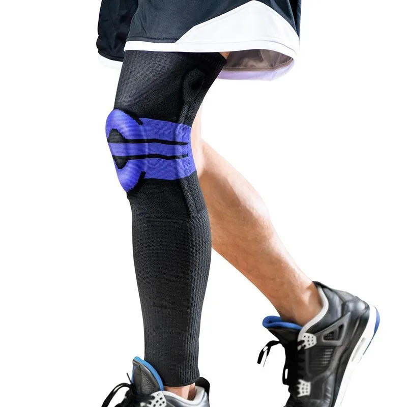 Long Knee Pads Running Leg Sleeve Knee Brace Support Protector Sport Kneepad Football Shin Guard