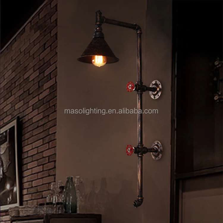 industrial water pipe wall light,wrought iron vintage wall lamp,indoor wall sconce decoration design