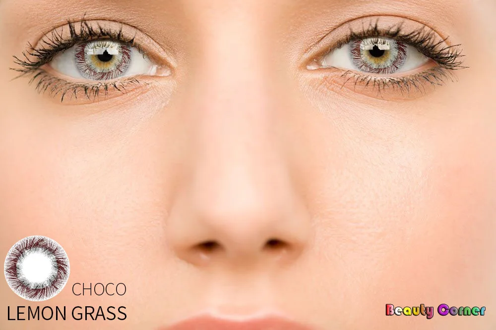 
Beauty Coner 2pcs/pair Lemon Grass Series Cosmetic Soft Eye Contact Lens Yearly Use eyes Colored Contact Lenses 