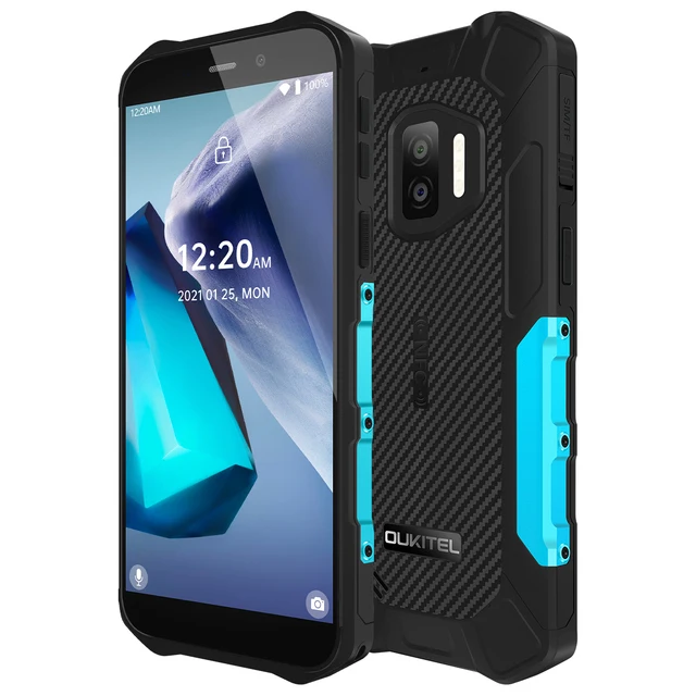 OUKITEL WP12 IP68 Waterproof Android 11 Rugged Smartphone 5.5' HD+ Display 4GB+32GB Helio A22 NFC 4000mAh Mobile Phone