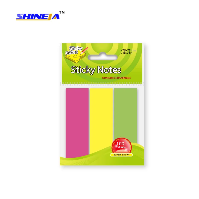 Eco-friendly good quality flag shaped paper page marker sticky notes