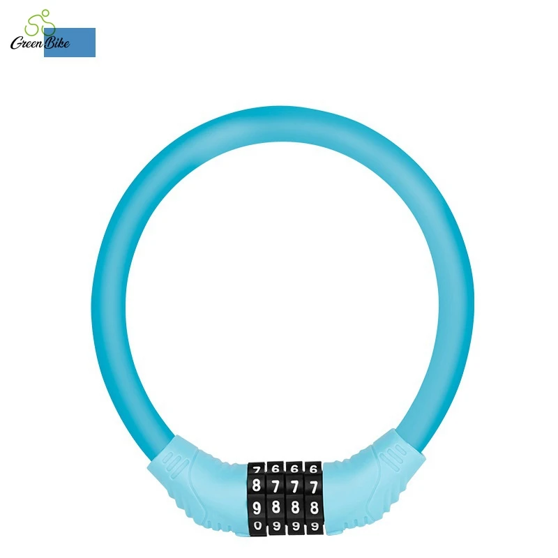 
colorful Factory sale various Fahrradalarm cheap bicycle cable lock 4 digit password bike cable bicycle sharing lock 