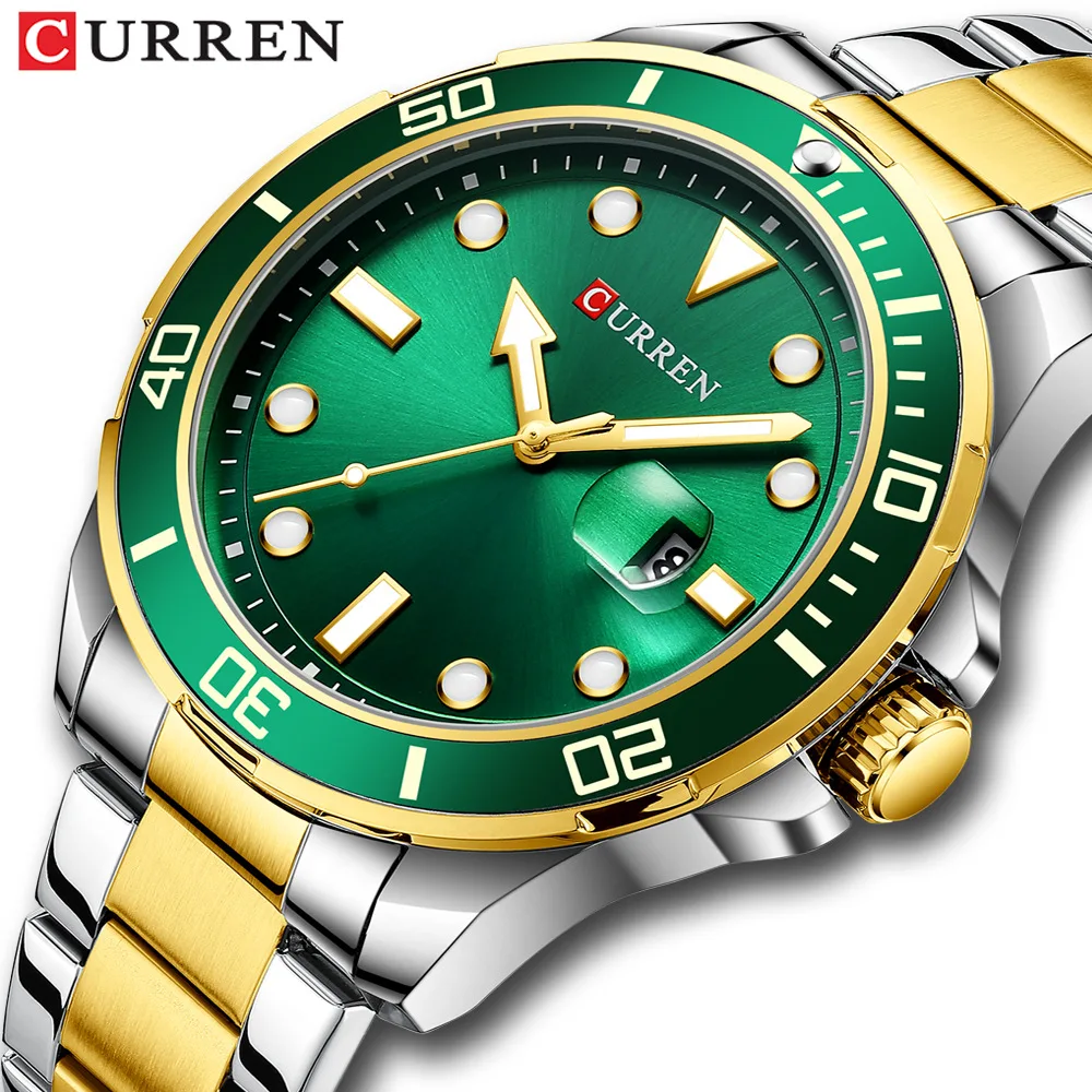 Fashion CURREN 8388 Waterproof Stainless Steel Strap Business Leisure Quartz Watch For Men