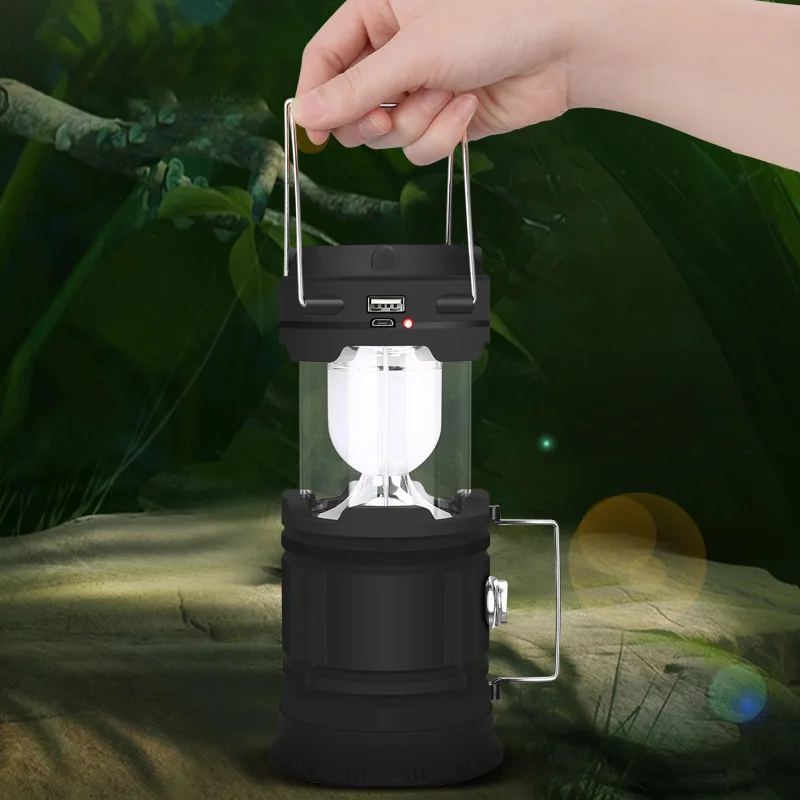 Outdoor USB lighting Rechargeable charging tent emergency camp portable horse light solar camping lamp