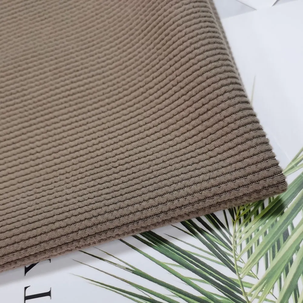 Wholesale jacquard brushed knitted stretch 5%spandex 30%rayon 65%polyester fabric