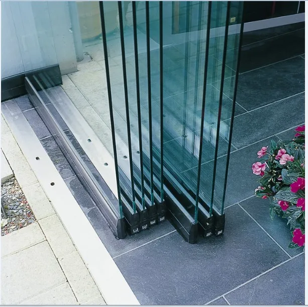 Villa office room divider aluminium frameless glass folding door